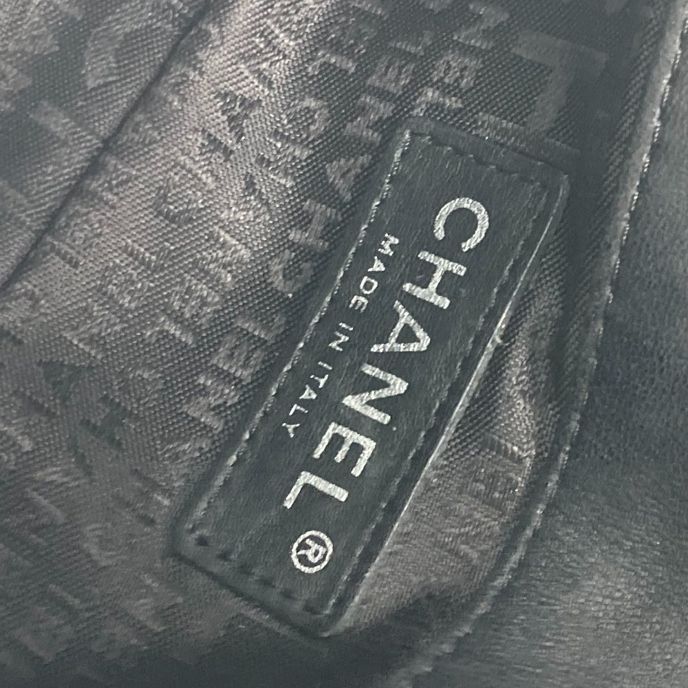 CHANEL Shoulder Bag Satin black bag pochette Lipstick Mirror CC COCO Mark Women Used Authentic