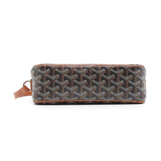 GOYARD CupVert PVC Leather Brown Black Wallet Preloved