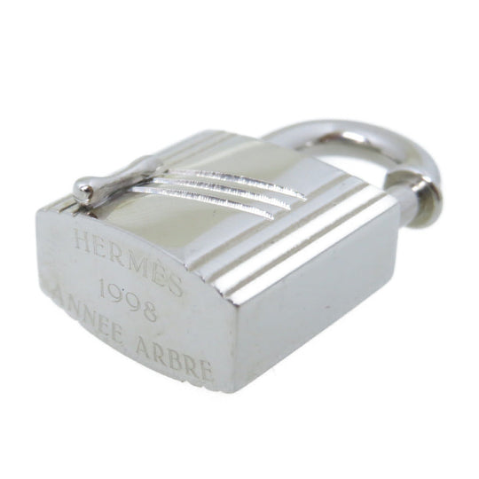HERMES key ring metal Silver ANNEE ARBRE 1998 Sap Cadena Keychain Charm unisex(Unisex) Used Authentic