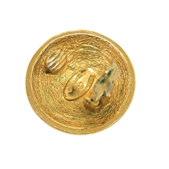 CHANEL Earring metal gold Vintage COCO Mark Matelasse Women Used Authentic