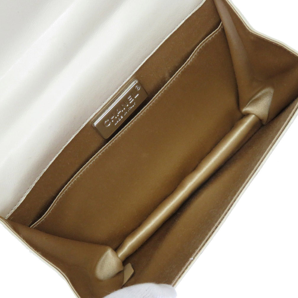CHANEL Clutch bag Swarovski, Leather Silver rhinestone clutch bag Women Used Authentic