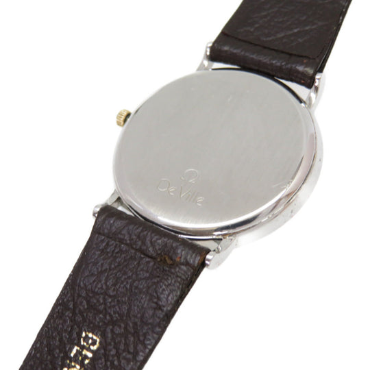 OMEGA Watches Quartz Stainless Steel , Leather gold Quartz Tapestry white dial mens Used Authentic