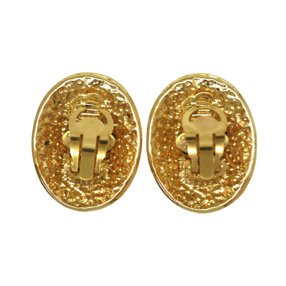 CHANEL Earring metal gold COCO Mark vintage Women Used Authentic