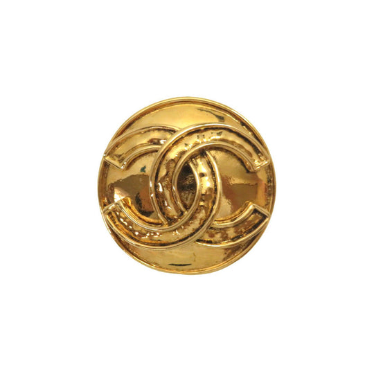 CHANEL Brooch metal gold COCO Mark vintage Women Used Authentic