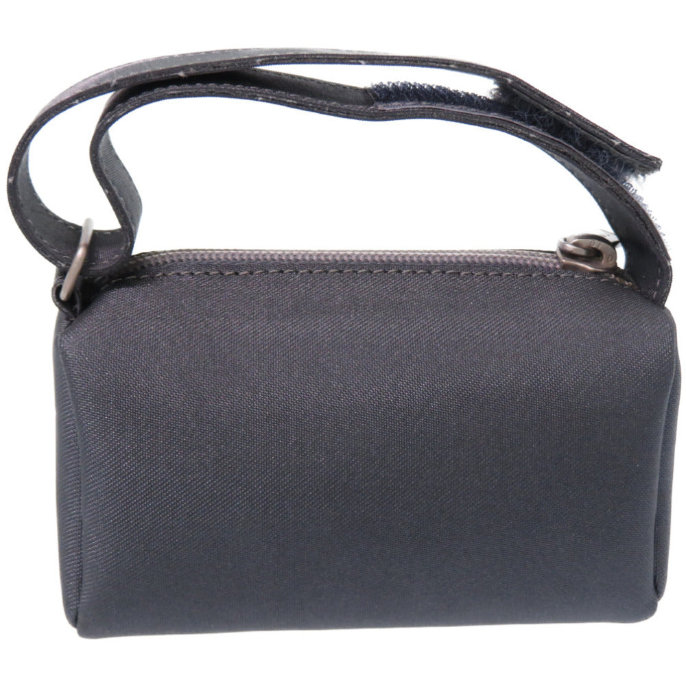 CHANEL Pouch Nylon gray vintage Nylon pouch Women Used Authentic