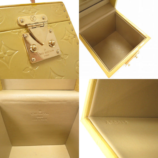LOUIS VUITTON Handbag M91002 Monogram Vernis Lime yellow Vernis Bleecker Women Used Authentic