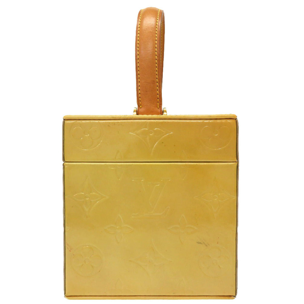 LOUIS VUITTON Handbag M91002 Monogram Vernis Lime yellow Vernis Bleecker Women Used Authentic