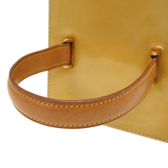 LOUIS VUITTON Handbag M91002 Monogram Vernis Lime yellow Vernis Bleecker Women Used Authentic