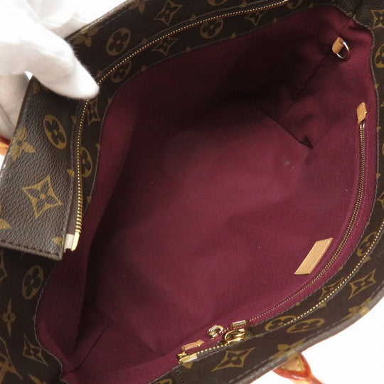 LOUIS VUITTON Tote Bag M40608 Monogram canvas Brown Monogram Raspail PM Women Used Authentic