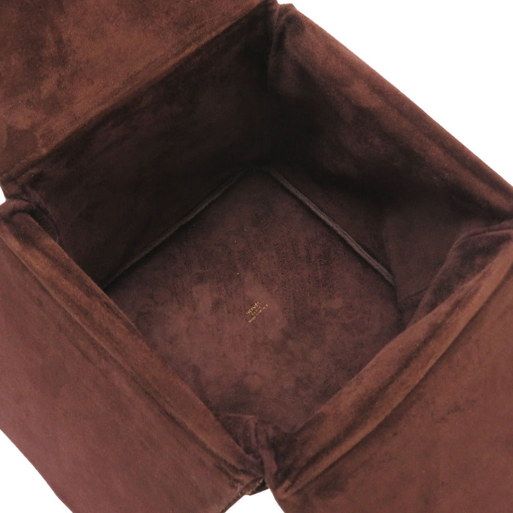 HERMES Handbag Doblis Brown Multi box Women Used Authentic