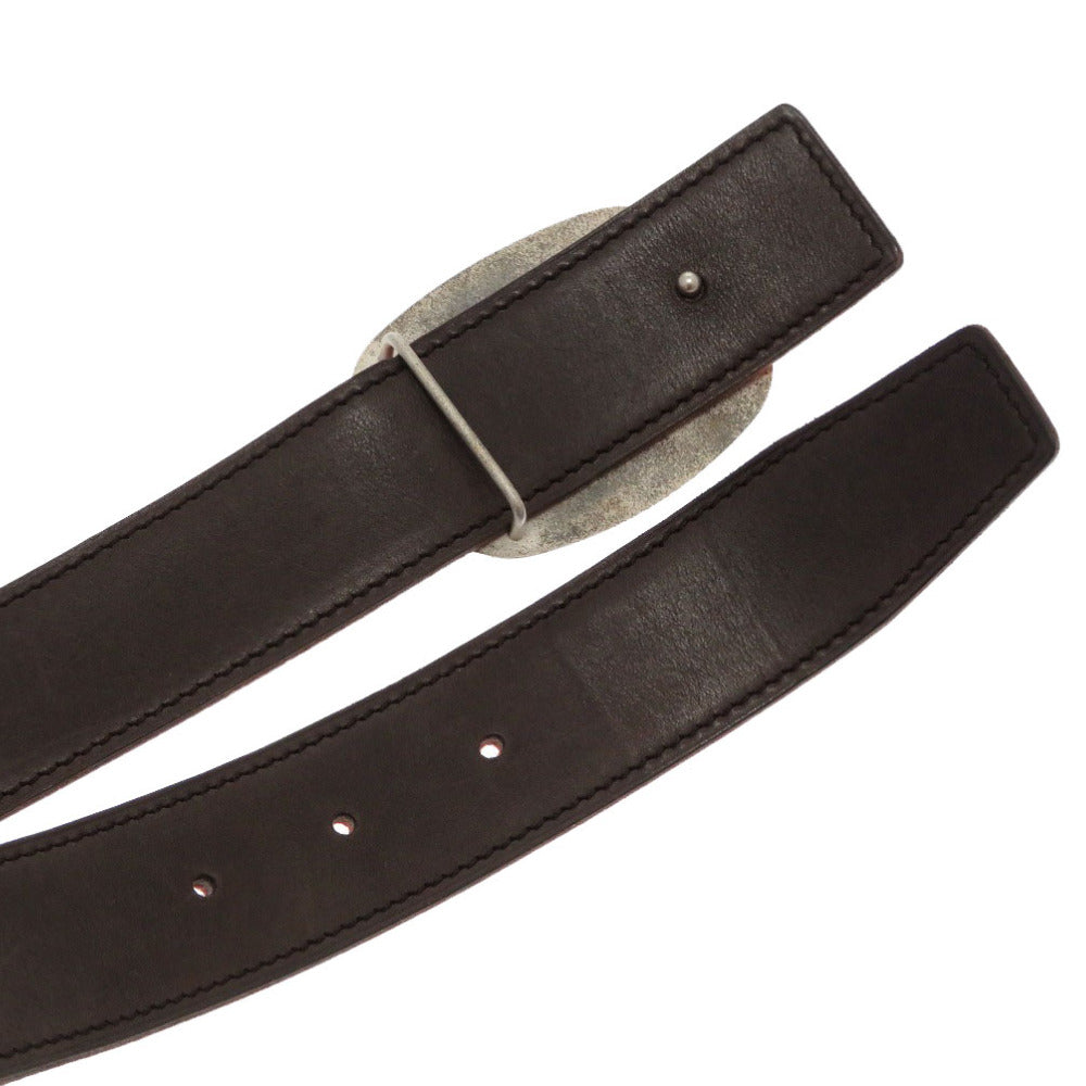 HERMES belt Vibrato Orange Women Used Authentic