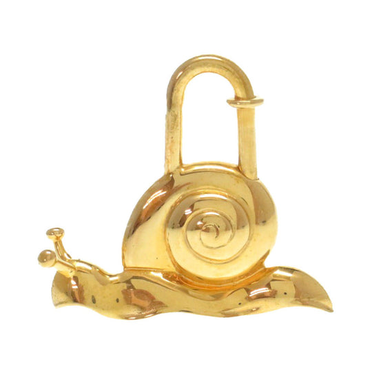 HERMES Cadena metal gold Snail Cadena Charm 1995 ANNEE DE LA ROUTE unisex(Unisex) Used Authentic