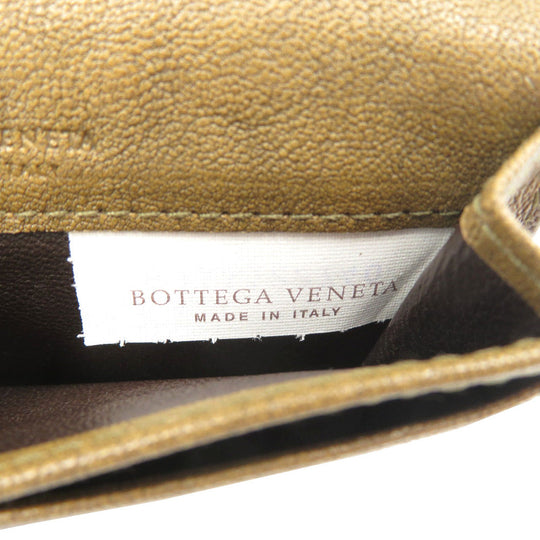 BOTTEGAVENETA Card Case leather Brown mens Used Authentic