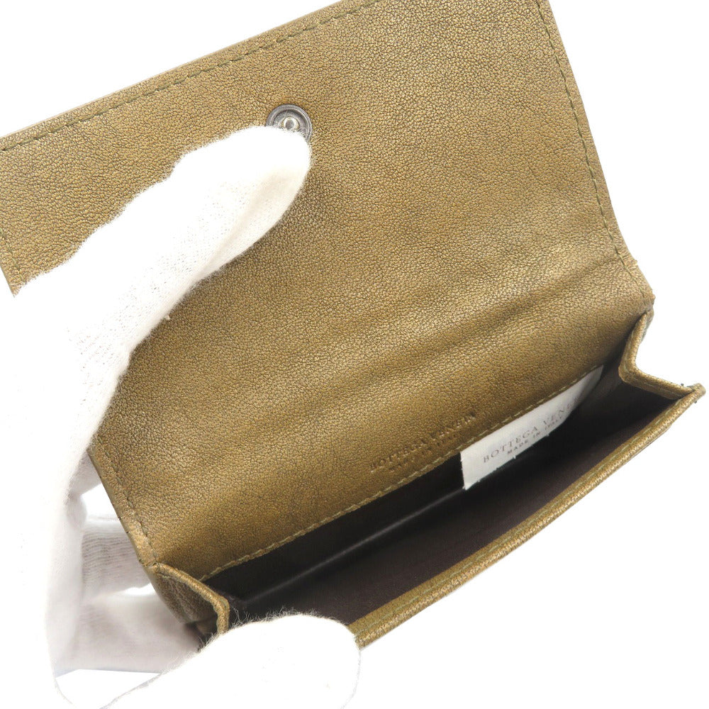 BOTTEGAVENETA Card Case leather Brown mens Used Authentic