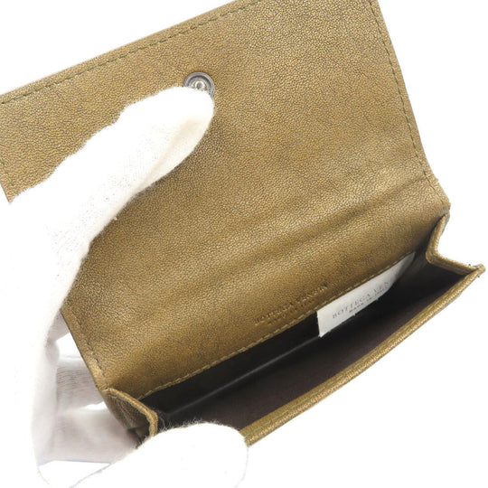 BOTTEGAVENETA Card Case leather Brown mens Used Authentic