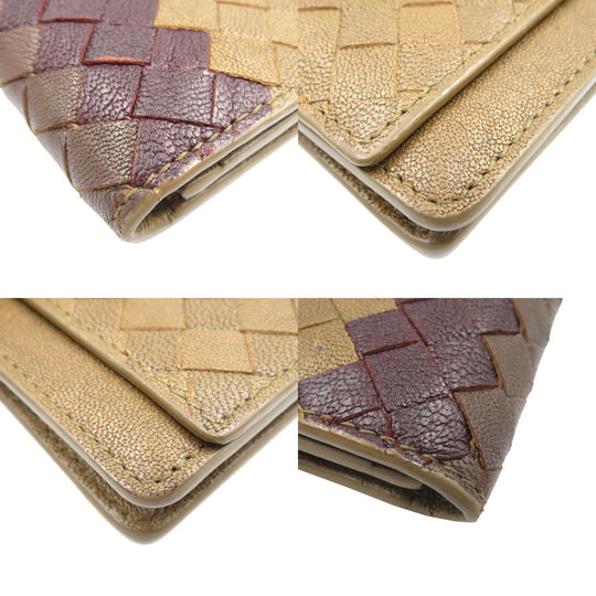 BOTTEGAVENETA Card Case leather Brown mens Used Authentic