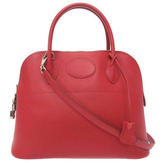 HERMES Handbag Epsom Rouge Garance Bored 31 Women Used Authentic