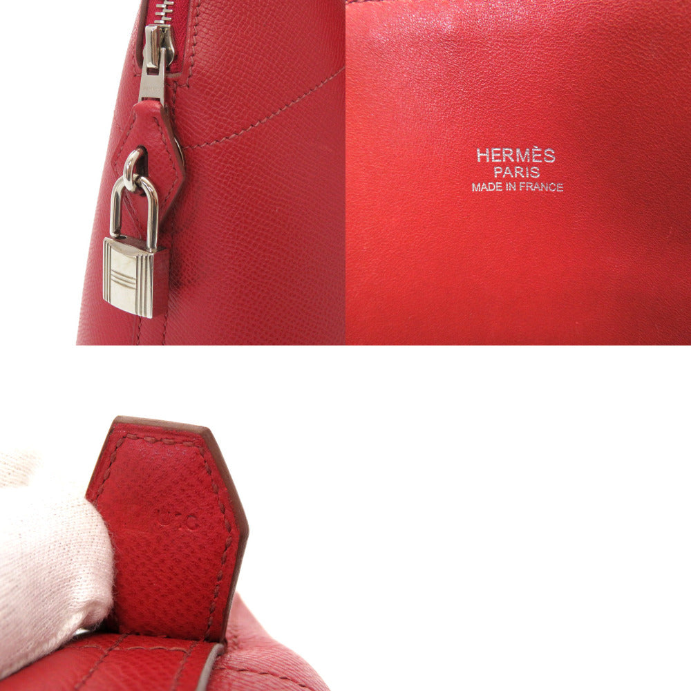 HERMES Handbag Epsom Rouge Garance Bored 31 Women Used Authentic