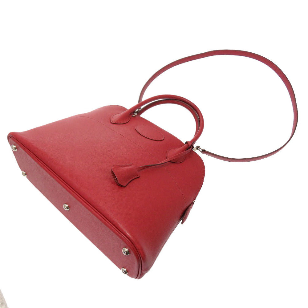 HERMES Handbag Epsom Rouge Garance Bored 31 Women Used Authentic