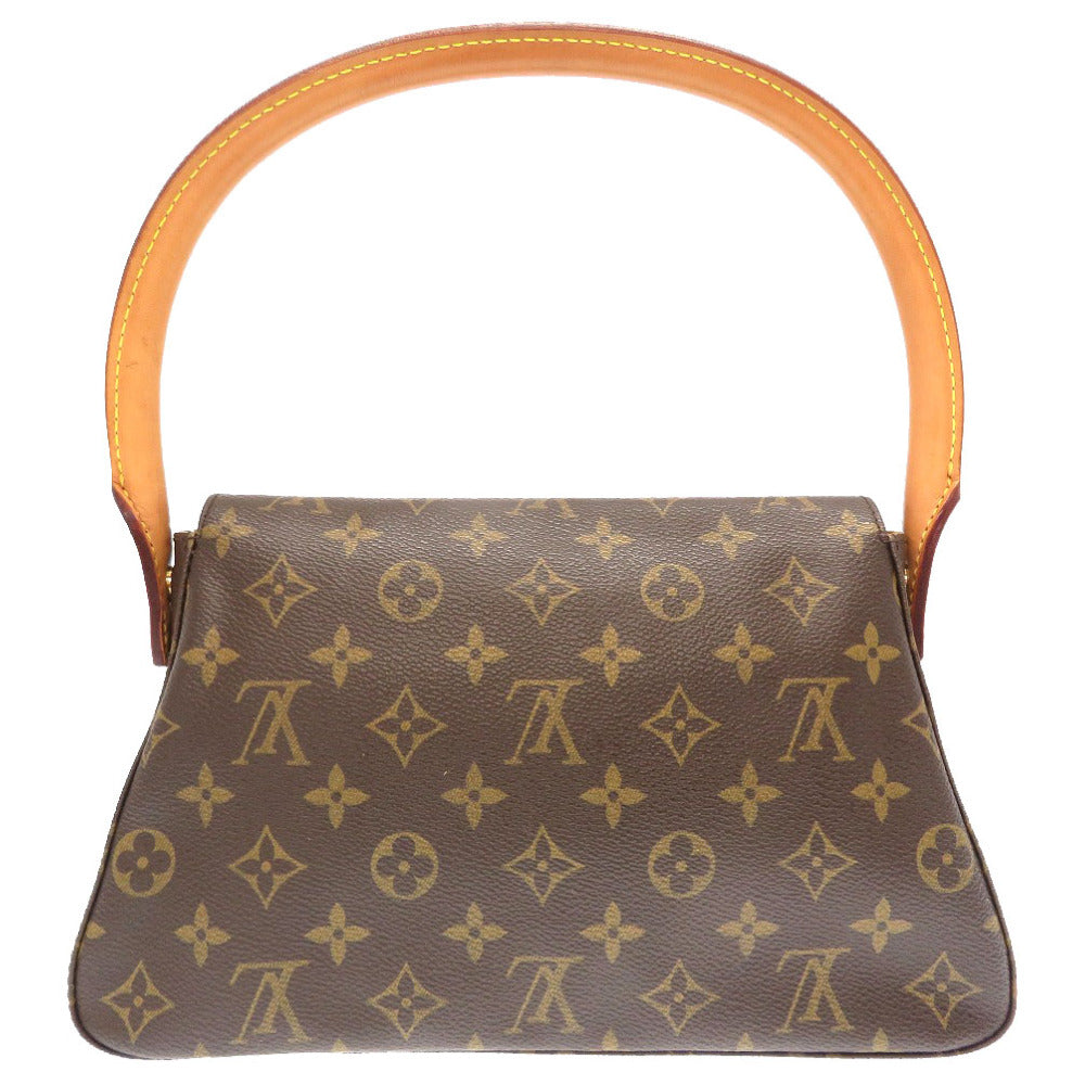 LOUIS VUITTON Handbag M51147 Monogram canvas Brown Monogram Mini Looping Women Used Authentic