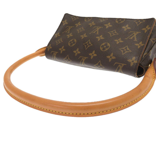 LOUIS VUITTON Handbag M51147 Monogram canvas Brown Monogram Mini Looping Women Used Authentic