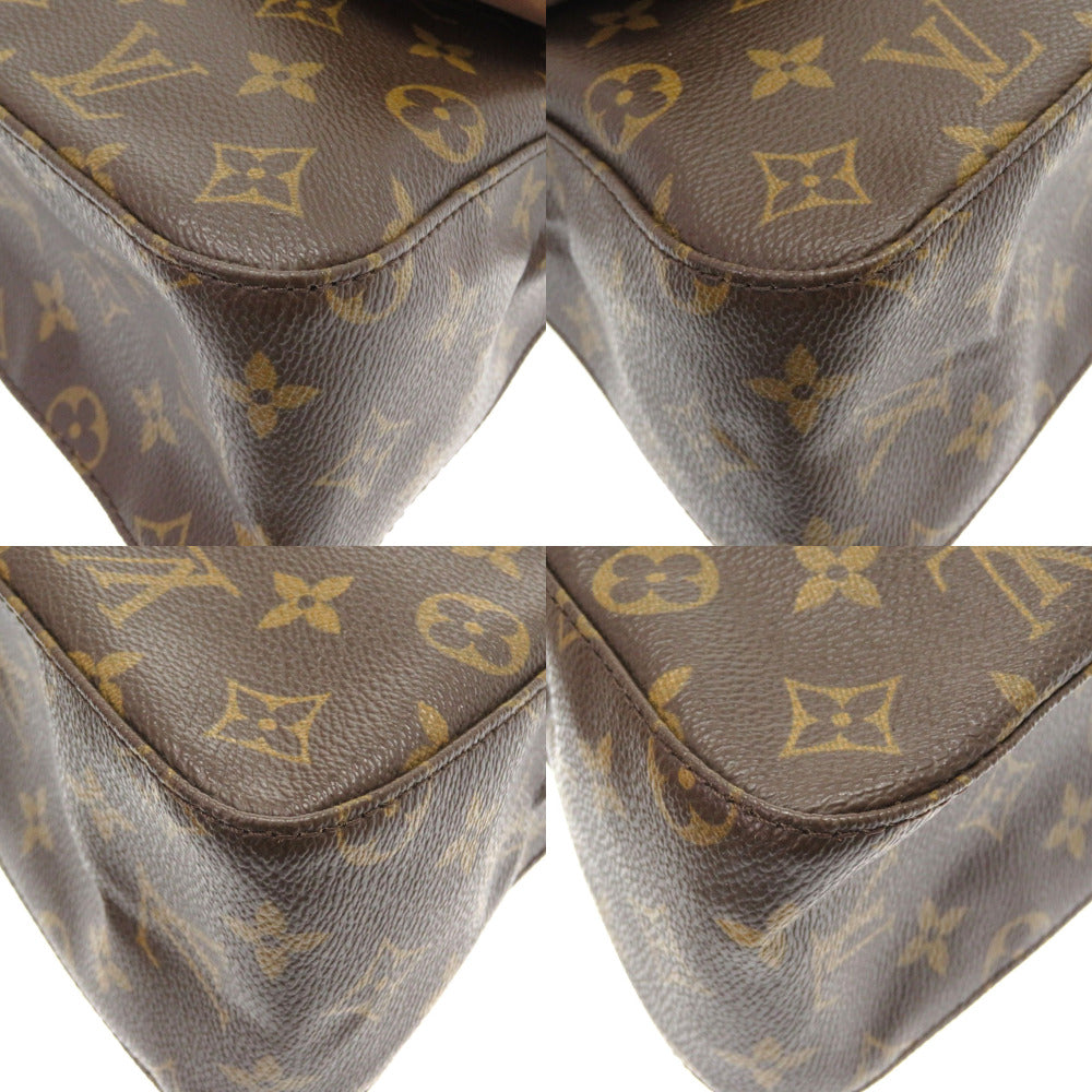 LOUIS VUITTON Handbag M51147 Monogram canvas Brown Monogram Mini Looping Women Used Authentic