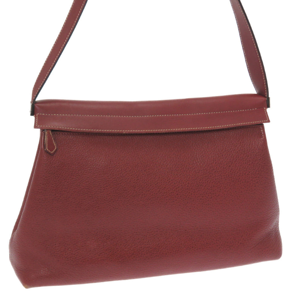 HERMES Shoulder Bag Buffle, Crinolan Rouge ash Yo bag Women Used Authentic
