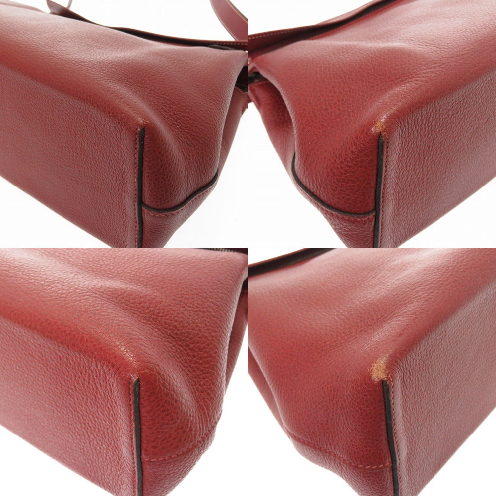 HERMES Shoulder Bag Buffle, Crinolan Rouge ash Yo bag Women Used Authentic