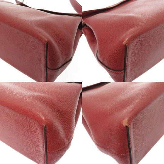 HERMES Shoulder Bag Buffle, Crinolan Rouge ash Yo bag Women Used Authentic