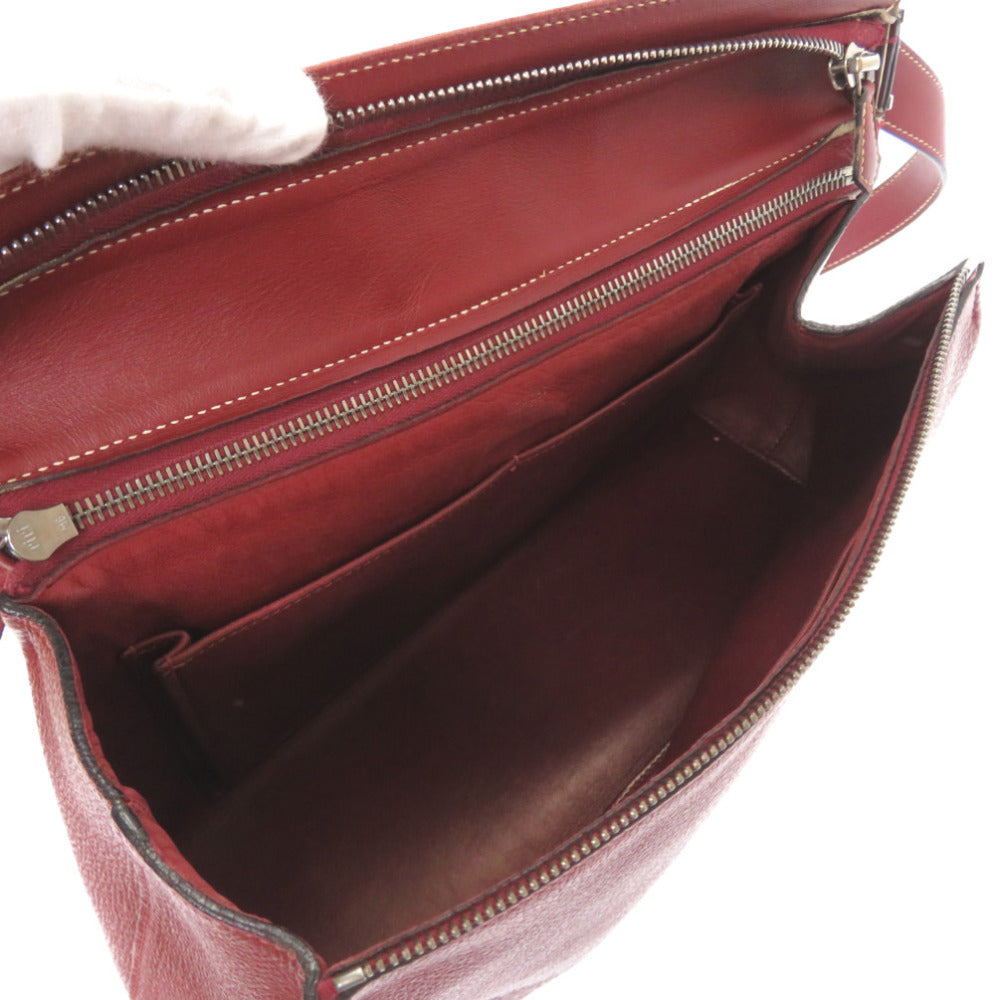 HERMES Shoulder Bag Buffle, Crinolan Rouge ash Yo bag Women Used Authentic
