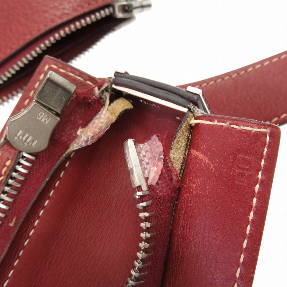 HERMES Shoulder Bag Buffle, Crinolan Rouge ash Yo bag Women Used Authentic