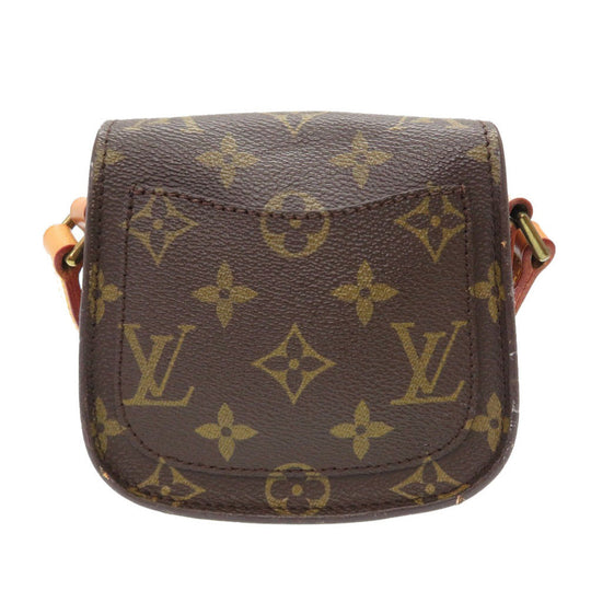 LOUIS VUITTON Shoulder Bag M51245 Monogram canvas Brown Monogram Mini-mini Saint-Cloud Women Used Authentic