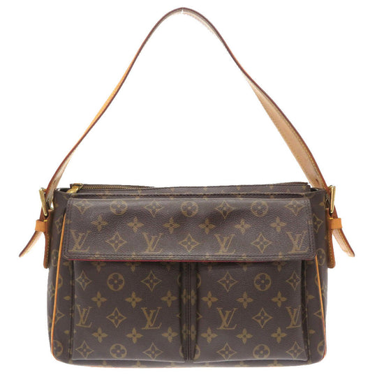 LOUIS VUITTON Shoulder Bag M51163  Monogram canvas Brown Monogram Vivasite GM Women Used Authentic