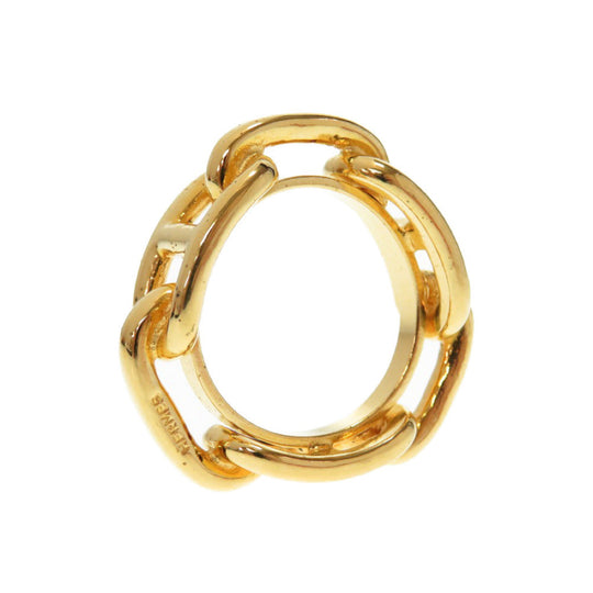 HERMES Scarf ring metal gold Chene Dunkle Women(Unisex) Used Authentic