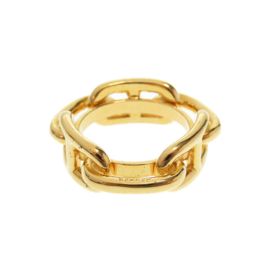 HERMES Scarf ring metal gold Chene Dunkle Women(Unisex) Used Authentic