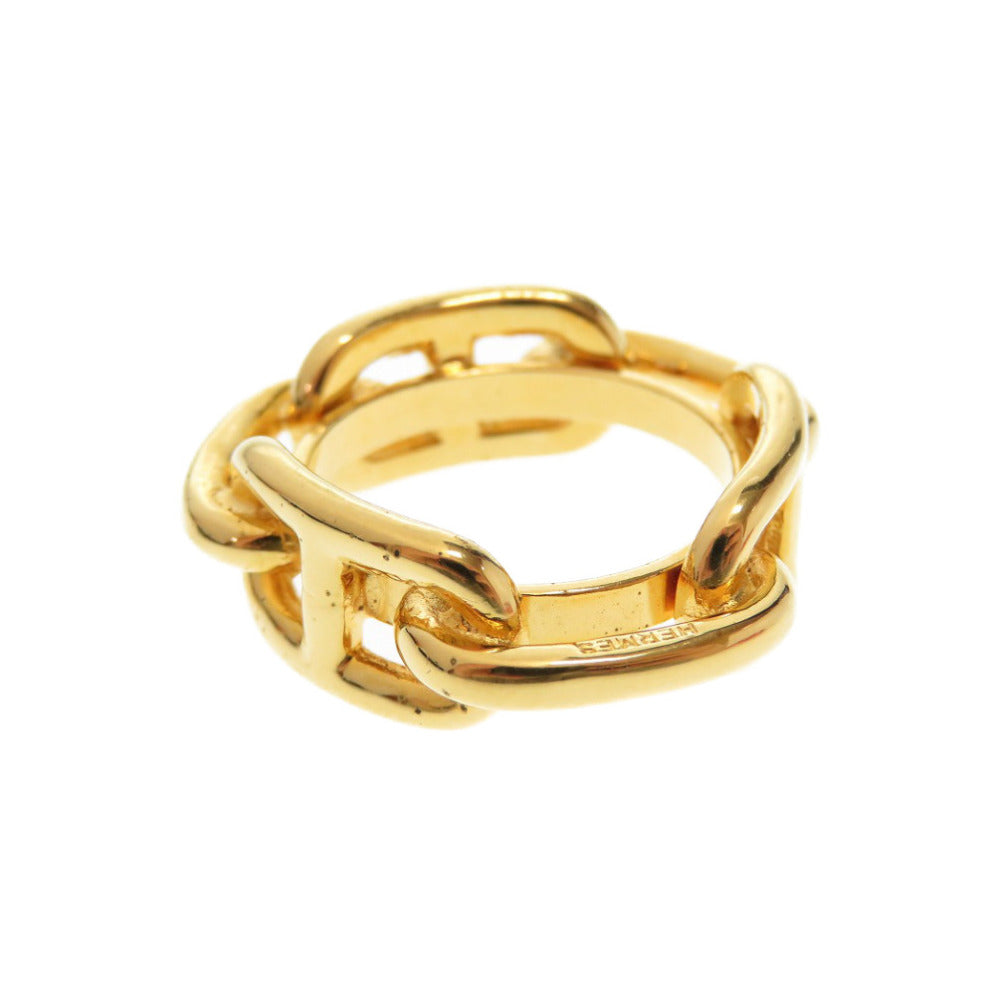 HERMES Scarf ring metal gold Chene Dunkle Women(Unisex) Used Authentic
