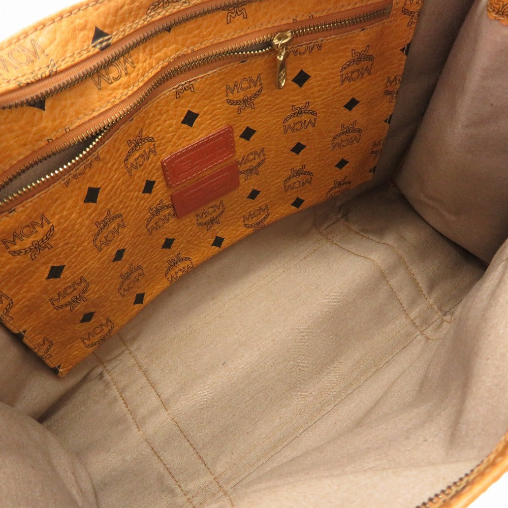 MCM Tote Bag PVC Brown Monogram Pattern Women(Unisex) Used Authentic