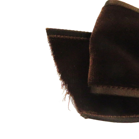 CHANEL Valletta Suede Brown COCO Mark Women Used Authentic