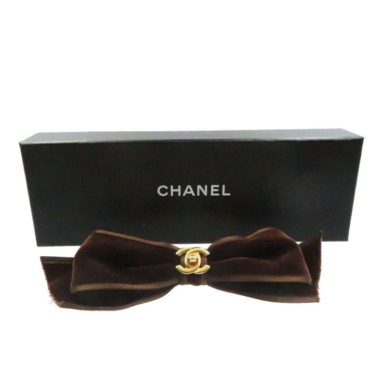 CHANEL Valletta Suede Brown COCO Mark Women Used Authentic