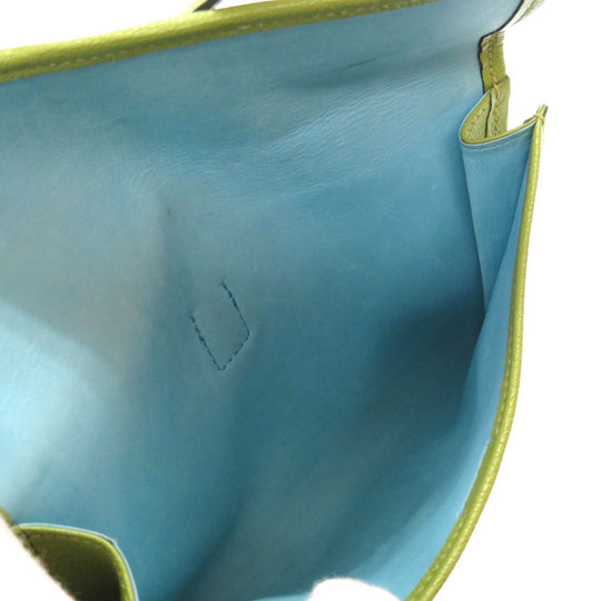 HERMES Clutch bag Doblis Anise green Jige mini unisex(Unisex) Used Authentic
