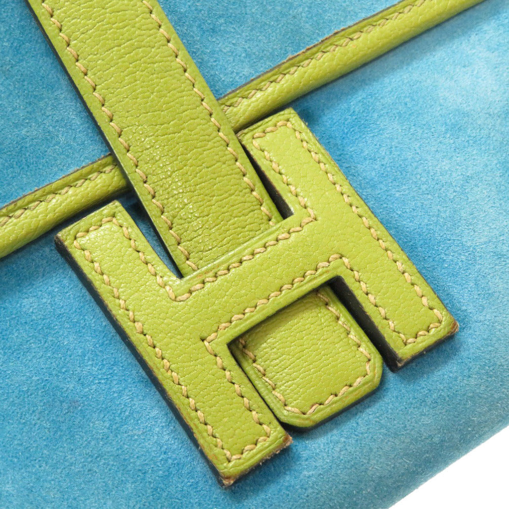 HERMES Clutch bag Doblis Anise green Jige mini unisex(Unisex) Used Authentic