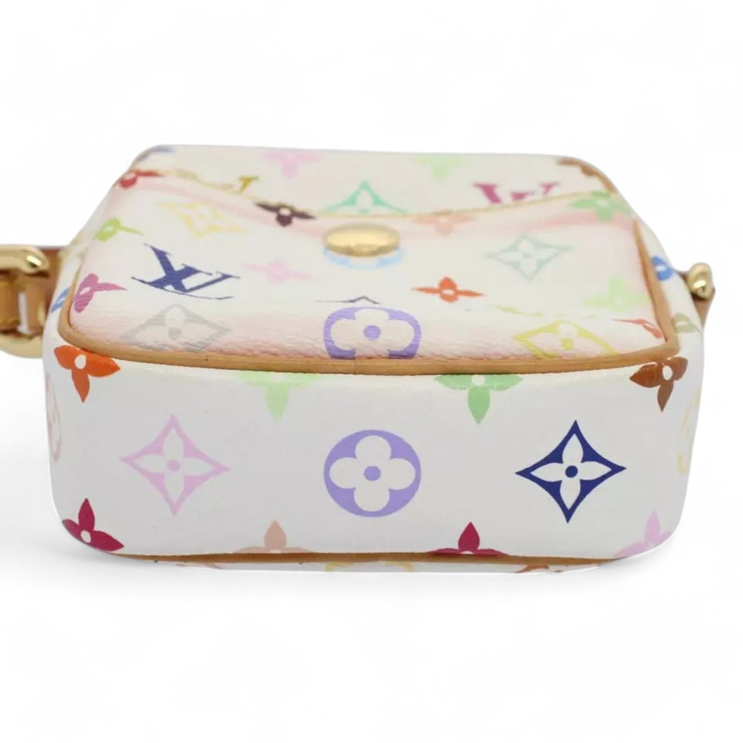 Louis Vuitton Monogram Canvas Shoulder Bag White Multicolor Women's Handbag