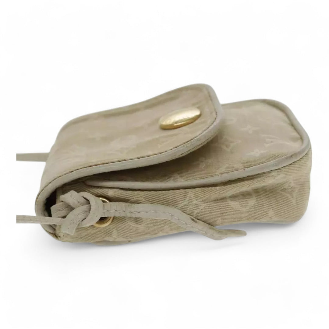 Louis Vuitton Monogram Mini Pochette Cancoon Shoulder Bag Dunne Beige Women Crossbody Purse