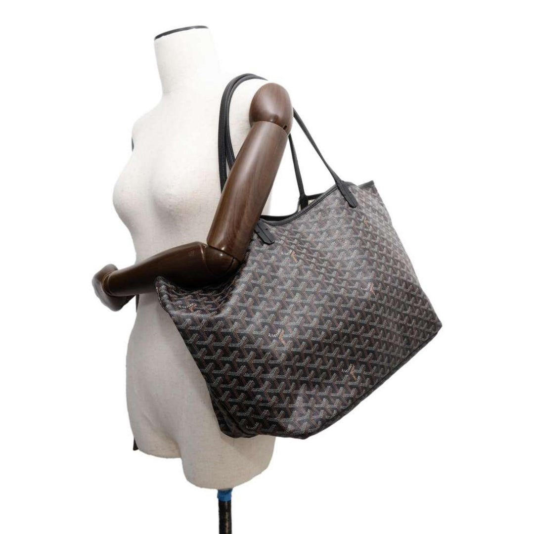 GOYARD Saint Louis PVC Leather Black Handbag Preloved