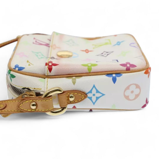 Louis Vuitton Monogram Canvas Shoulder Bag White Multicolor Women's Handbag