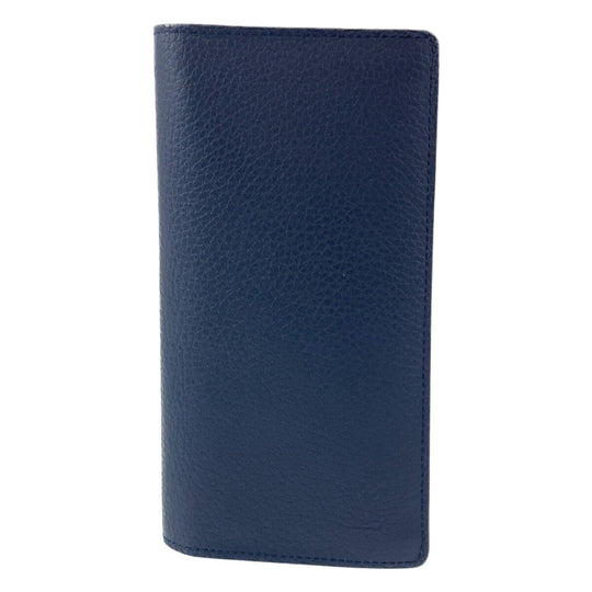 LOUIS VUITTON Long Wallet Purse M58818 leather Navy Long Wallet Purse Taurillon Clemence Leather Portefeuille Braza mens Used Authentic