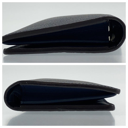 LOUIS VUITTON Long Wallet Purse M58818 leather Navy Long Wallet Purse Taurillon Clemence Leather Portefeuille Braza mens Used Authentic