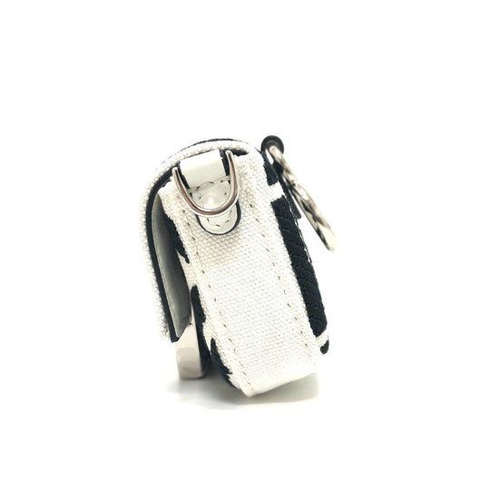 FENDI Shoulder Bag 7AS045 Canvas / leather white Zucca Nano Bucket