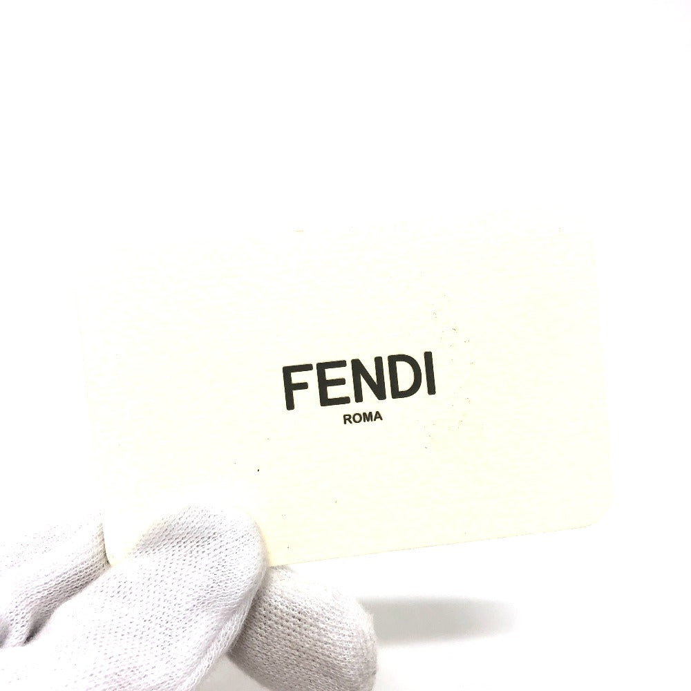 FENDI Shoulder Bag 7AS045 Canvas / leather white Zucca Nano Bucket