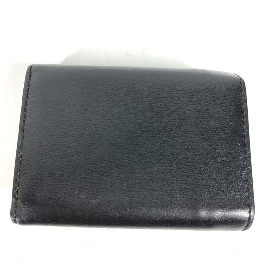 FENDI Trifold wallet 8M0395 leather black logo Women Used Authentic